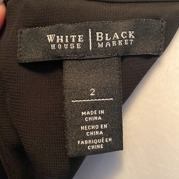 WHBM Sleek long black sleeveless dress - Picture 9 of 10